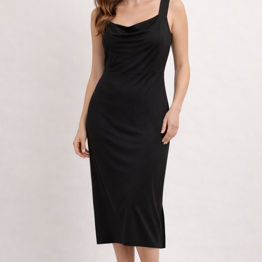Henne Classic Black Midi Dress